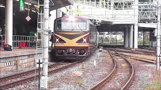 【特別編動画】臨時快速列車新庄行8727D到着・発車　リゾートみのり・風っこ湯けむり紅葉号キハ48系形　※到着シーン時警笛2回あり