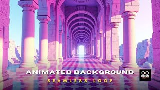 Animated Background - Vaporwave Pillars Corridor | Pink Marble Live Wallpaper | Dreamcore Overlay