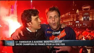 L1 : Montpellier sacré champion de France, la Place de la Comédie en fête