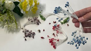 How to make marble flower stamens in an easy way اسدية الزهور الرخامية بطريقة سهلة