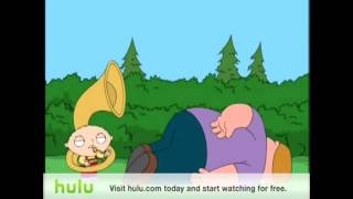 Family Guy Stewie follows fat people around with a tuba