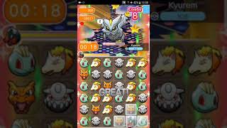 Pokemon Shuffle Mobile Kyurem Escalation Battle Stage 200 ITEMLESS『ポケとる スマホ版』キュレム レベルアップバトル 05/2018