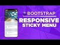 Bootstrap Responsive Sticky Navigation Bar|Sticky Navbar HTML CSS jQuery|Responsive Menu | Elkick