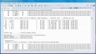 Class Scheduling (03) + Genetic Algorithm + JAVA Prototype Project