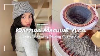 TikTok Made Me Do It: Testing the Viral Sentro Knitting Machine~ intro, unboxing, making cat beanie