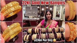 Tanishq Latest Gold Bangles Designs @23Gm Pair💕| Gold Bangles Designs With Weight \u0026 Price 2025|