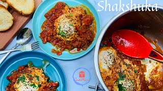 Shakshuka using Instant Pot  | Eggs poached in tomato sauce recipe