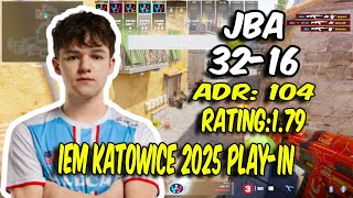 CS2 POV Wildcard JBa (32/16) vs BIG (Inferno) IEM Katowice 2025 Play-in