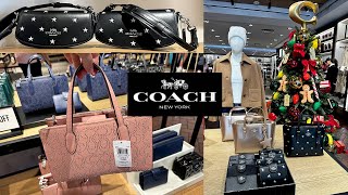 COACH NEW OUTLET SHOPPING 🎄 BAGS, WALLETS \u0026 CHRISTMAS GIFTS 60% SALE 💫