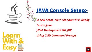 JAVA Console Setup For Java Coding In Windows 10