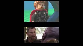 Thanos Snaps Scene In Lego Comparison (Avengers: Infinity War) #shorts