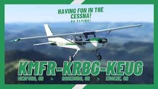 MSFS LIVE | GA FLYING!! | Cessna 152! | Medford, OR (KMFR) - Roseburg, OR (KRBG) | #msfs2020