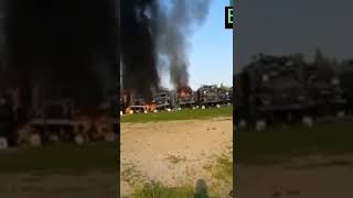 Russian military vehicles on fire#shorts #russia #russiaukrainewar #ukraine #ukrainewar