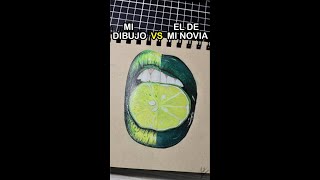 MI DIBUJO VS EL DE MI NOVIA 😲👌 PARTE 2 #dibujo #arte #novia #reto #colores #comodibujar #dibujos