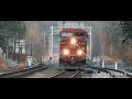 4k train spotting canada cn rail cp rail bnsf amtrak