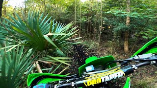 KLX300R Backyard Singletrack - Trail Rippin On My Birthday