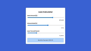 Loan calculator HTML _ CSS _ Javascript