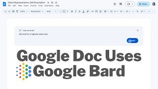 Google Doc Uses Google Bard | Google Bard Integration With Google Doc And Gmail | Use Bard with Doc.