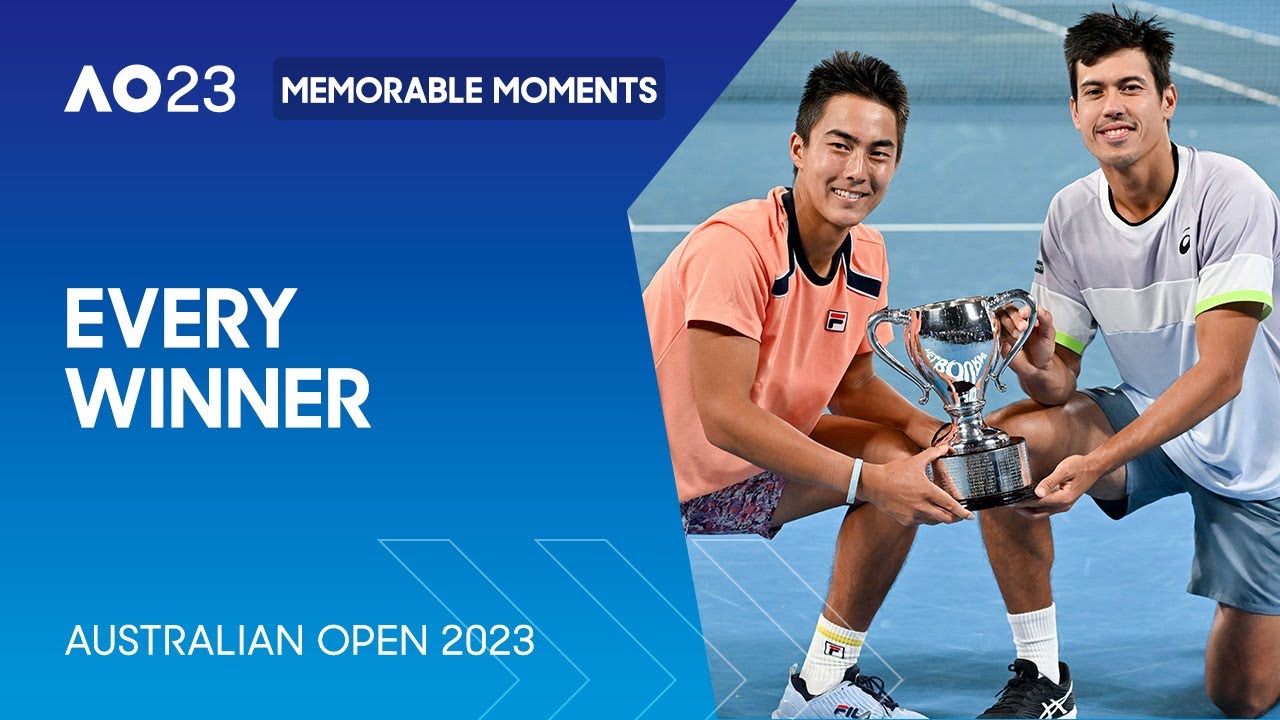 All Winners From Australian Open 2023 - YouTube