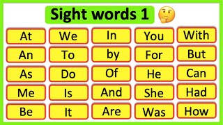 Sight words 1 🤔 | Phonics lesson | Learn with examples