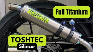 Silincer TOSHTEC Full Titanium made in Japan | Pemasangan di Kawasaki Ninja 150 SS