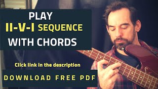 How To Play Jazz Chords On The Bass Guitar ||  251 Chord Sequence (No.3)