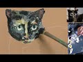 my cat oil painting timelapse