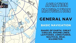 CPL/ ATPL General navigation| Basic navigation| Shape of Earth| Longitudes| Latitudes| Great Circles