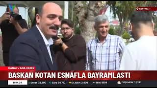 BAŞKAN KOTAN ESNAFLA BAYRAMLAŞTI