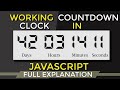 CountDown Timer using JavaScript : CountDown Clock using HTML and JavaScript [2018]