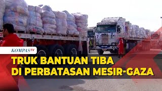 Gencatan Senjata Israel-Hamas berlaku, Truk Bantuan Tiba di Perbatasan Mesir-Gaza