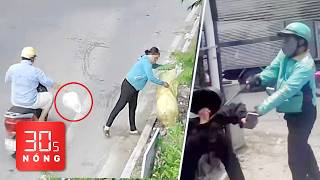 Bản tin 30s Nóng: Tài xế xe công nghệ đánh người giữa đường; Trích xuất camera phạt 2 người xả rác