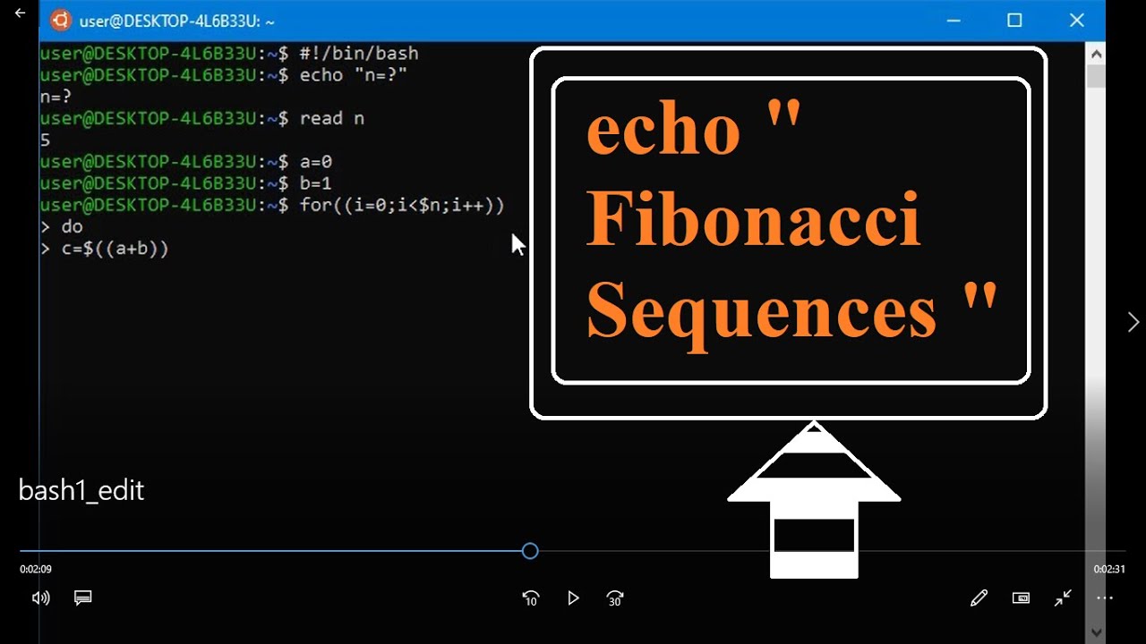 Print Fibonacci Sequences - Bash Programming In Linux || Shell ...