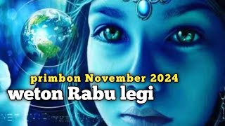 weton Rabu legi primbon November 2024