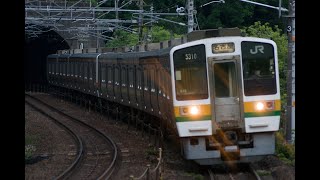 211系5000番台普通列車　古虎渓到着シーン