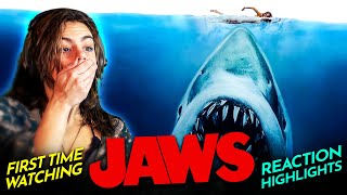 Leia jumps at the shark in JAWS (1975) Movie Reaction FIRST TIME WATCHING