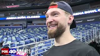 Domantas Sabonis talks about the Kings chances against the Pelicans in New Orlea