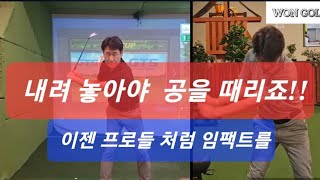 [Won Golf의 섬세한 레슨] 더 이상 왼팔로 당기지 마세요.#골프스윙 #다운스윙 #수직낙하 #임팩트 #오른쪽손목 #힌지