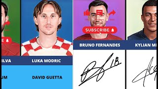 Signatures and Nick Names of Famous Footballers Comparison