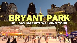 New York City Bryant Park Winter Village 2025 Best Christmas Markets in NYC 4K