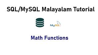 30. Math Functions SQL MySQL Malayalam Tutorial