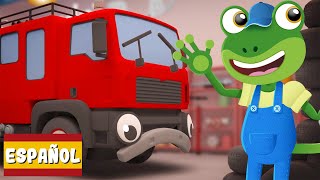 ¡Camión de bomberos al rescate! | Garaje de Gecko | Vehiculos para niños | Vídeos educativos