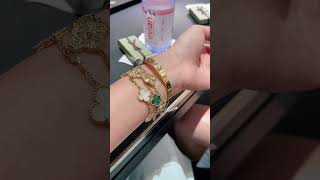 Van cleef and arpels bracelets  梵克雅宝五花手链搭配卡地亚手镯