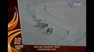 Alpine Skiing - 2005 - Men's Super G - Gmeiner crash in Lenzerheide