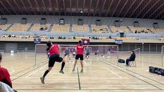 中原鈴/広瀬未来(筑波大学)vs石橋結子/岡本萌奈未(早稲田大学)　AWD決勝【2023年度関東学生バドミントン新人選手権大会】