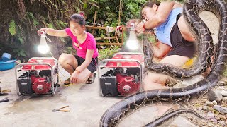 The genius girl rented a new house to repair a severely damaged electric generator- repair girl