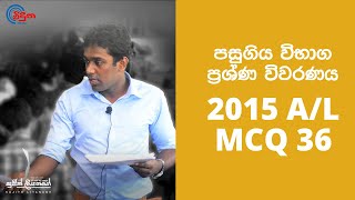 G.C.E. A/L Physics 2015 (Question 36) | භෞතික විද්‍යාව පසුගිය විභාග ගැටළු විවරණය