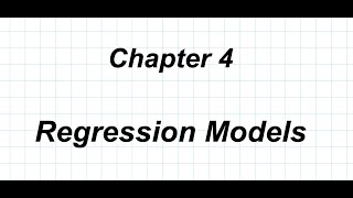 SBNM 5411 Regression Models