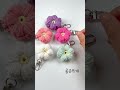 코바늘로 만드는 꽃 키링 crochet flower keychain