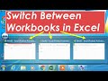 How to switch between workbooks in excel